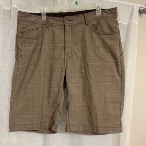 Prana Men's 38") Brown Plaid Athletic Hiking